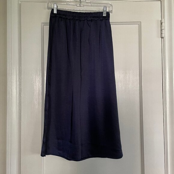 Gap satin midi skirt, navy blue, size PXS, NWT - Picture 9 of 10